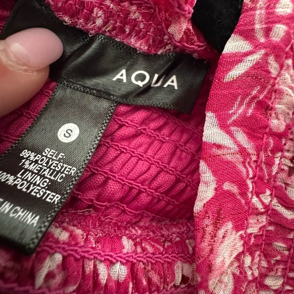 Aqua Pink Floral Mini Dress - Picture 3 of 3